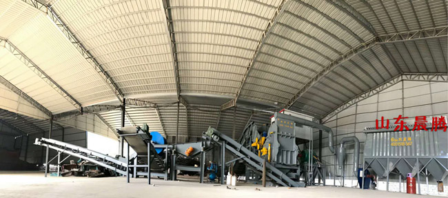 晨騰廢鋼破碎機廣東安裝現場